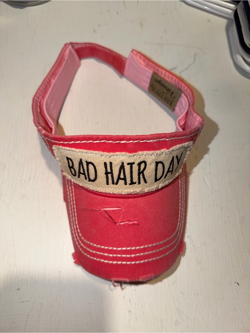 KBETHOS Pink Visor 'Bad Hair Day' Patch